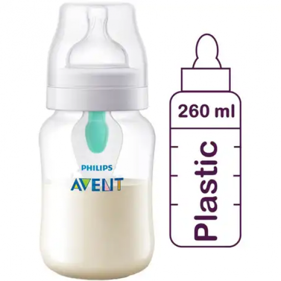 Avent Anti-Colic Bottle With Airfree Vent 260 ml X1  Ventilation System Air Circulation Colic Prevention