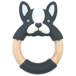 Baby Works | Teething Ring | Charcoal & White