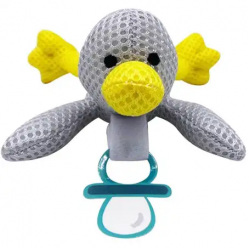 Babyworks | Bibipals Pacifier Holder | Grey/Yellow