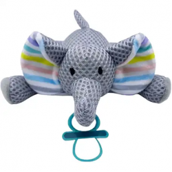 Babyworks | Bibipals Pacifier Holder | Rainbow Elephant