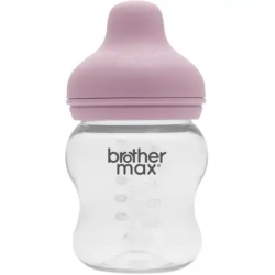 Brother Max | Wide-neck Plastic Feeding Bottle | Pink | 160ml