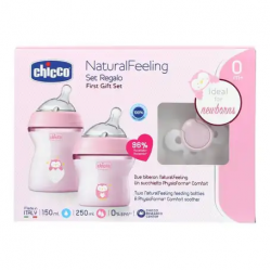 Chicco Gift Set Natural Feeling Girl 3 Bottles