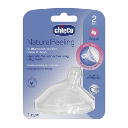 Chicco Natural Feeling Teat 2M + Medium Flow