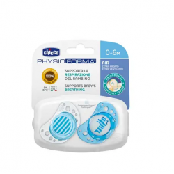 Chicco Soother Ph. Air Blue Latx 0-6m 2pcs B