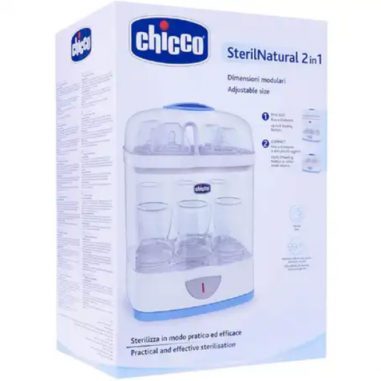 Chicco Steam Sterilnatural 2in1 6 Bottles