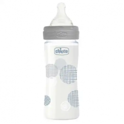 Chicco Well Being Glass Bottle Slow 240ml