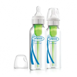 Drbrown Feeding Bottle Glass Narrow Neck 250ml 2 Pack  Baby Feeding Bottle  Glass Bottles