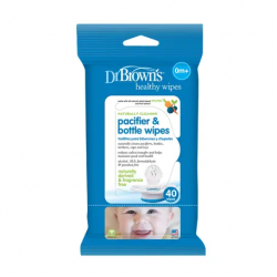 Drbrown Pacifier & Bottle Wipes 40 Pack  Sterilizing Cleansing