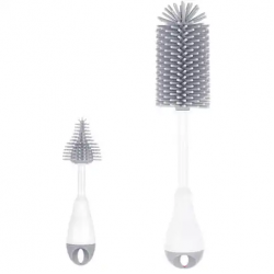 Luqu | Silicone Baby Bottle Brush Set | Grey