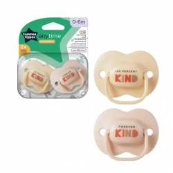 Tommee Tippee - Closer To Nature Any Time Soother 0-6 Months  orthodontically designed breast-like shape