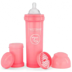 Twistshake Anti-Colic 330ml Pastel Pink  Innovative Baby Bottles Advanced Anti-Colic Technology