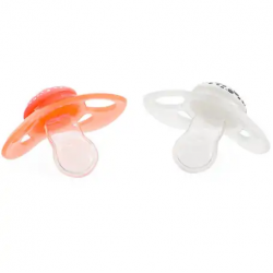 Twistshake 2x Pacifier 6+m Pastel Peach White