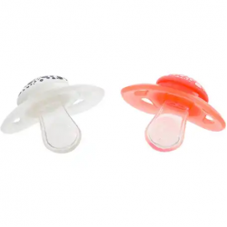 Twistshake 2x Pacifier 0-6m Pastel Peach White