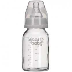 Vital Baby Nurture Glass Feeding Bottle 120ml (1pk)  Baby Bottle Feeding Essential