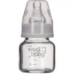 Vital Baby Nurture Glass Feeding Bottle 60ml (1pk)  feeding bottle glass