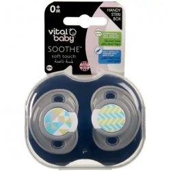 Vital Baby Soothe Soft Touch 0 Months+ (2pk) - Boy  baby soothing soft touch