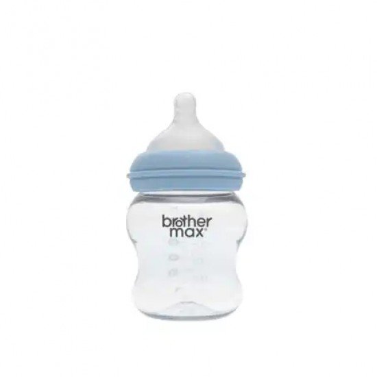 Brother Max | Wide-neck Plastic Feeding Bottle | Blue | 160ml