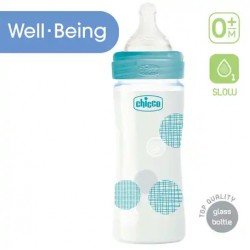 Chicco Feeding Bottle Well Being Glas Boy 240 Ml