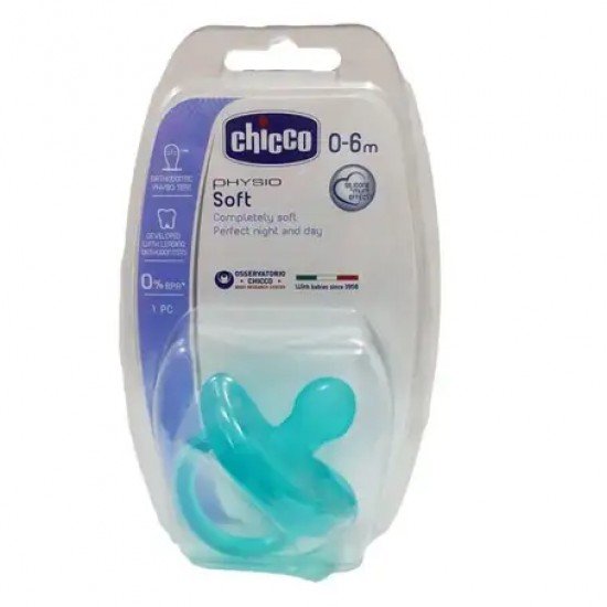 Chicco Soother Ph.Soft Blue Sil 0-6m 1pc