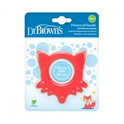 Drbrown Teether Fox Red  baby teething relief silicone material