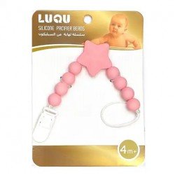 Luqu | Silicone Pacifier Beads | Pink