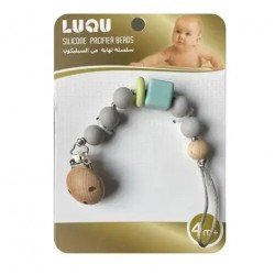 Luqu | Silicone Pacifier Beads | Blue Wood