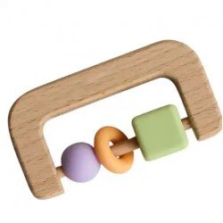 Luqu | Silicone + Wood Teether | Saw