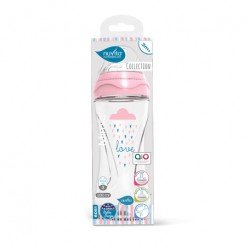 Nuvita | Anti-colic Baby Bottle | Clear/Pink | 330 ML