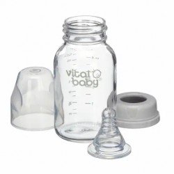 Vital Baby Nurture Glass Feeding Bottle 120ml (1pk)  Baby Bottle Feeding Essential