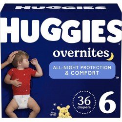 Huggies Overnites Nighttime Diapers, Size 6, Choose your package