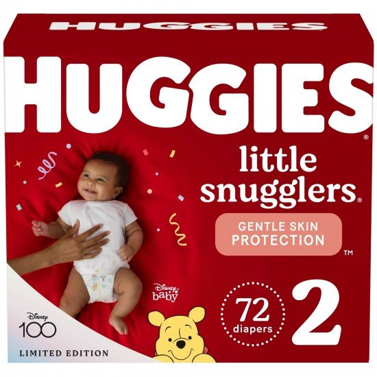 Huggies Little Snugglers Diapers, Size 2, 72 Ct