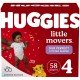 Huggies Little Movers Baby Diapers, Size 4, Choose your package