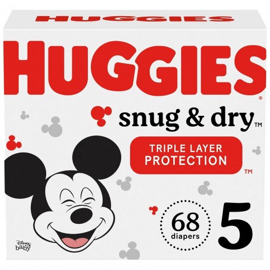 Huggies Snug & Dry Diapers, Size 5, 68 Ct