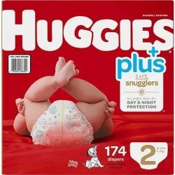 Huggies Plus Little Snugglers, Size 2 - 174 Ct