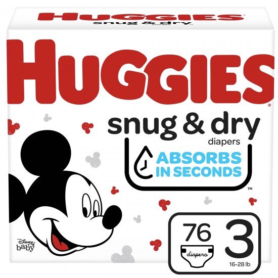 Huggies Snug & Dry Baby Diapers, Size 3, Choose your package