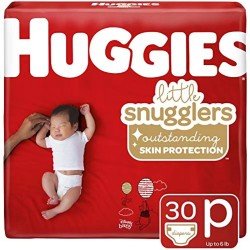 Huggies Little Snugglers Baby Diapers, Size Preemie, 30 Ct