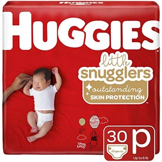 Huggies Little Snugglers Baby Diapers, Size Preemie, 30 Ct