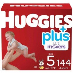 Huggies Little Movers Baby Diapers, Size 5, Choose your package