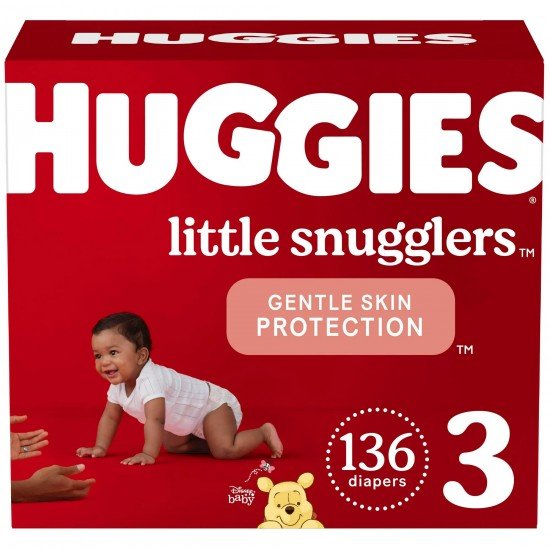 Huggies Little Snugglers Baby Diapers, Size 3, Choose your package