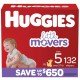 Huggies Little Movers Baby Diapers, Size 5, Choose your package