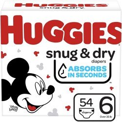 Huggies Snug and Dry Baby Diapers Big Pack, 54 Ct