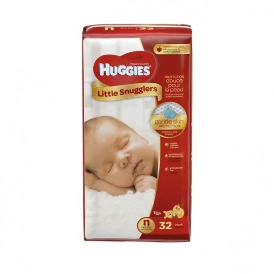 Huggies Little Snugglers Diapers, Heavy Absorbency, Newborn (Up to 10 Pounds), Choose your package