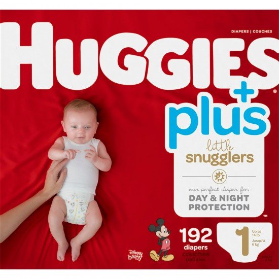 Huggies Little Snugglers Plus Diapers Size 1; 192 Ct