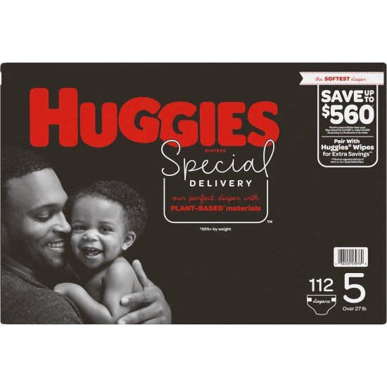 Huggies Special Delivery Hypoallergenic Baby Diapers, Size 5, 112 Ct