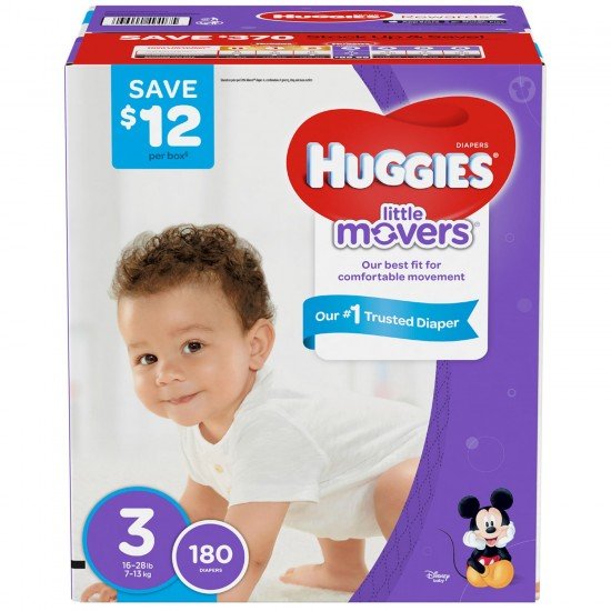 Huggies Little Movers Diapers (Size 3, 180 Ct)