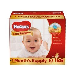 Huggies Little Snugglers Diapers, Size 2, 12-18 lbs. (186 Ct)