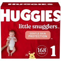 Huggies Little Snugglers Baby Diapers, Size 1, 168 Ct