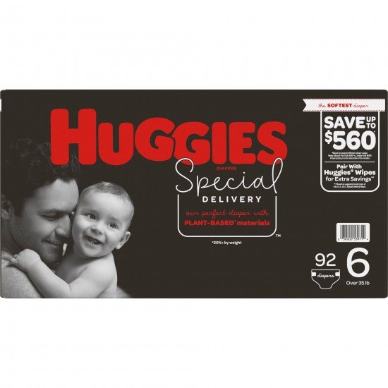 Huggies Special Delivery Hypoallergenic Baby Diapers, Size 6, Choose your package