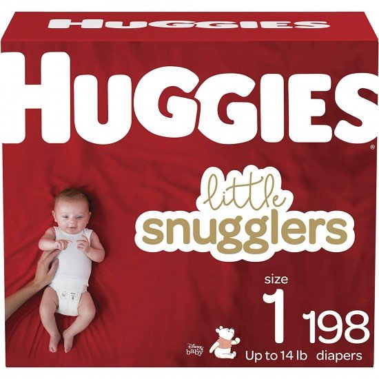 Baby Diapers Size 1, 198 Ct, Huggies Little Snugglers