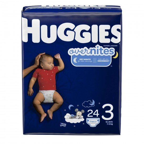 Huggies Overnites Nighttime Diapers, Size 3, 24 Ct